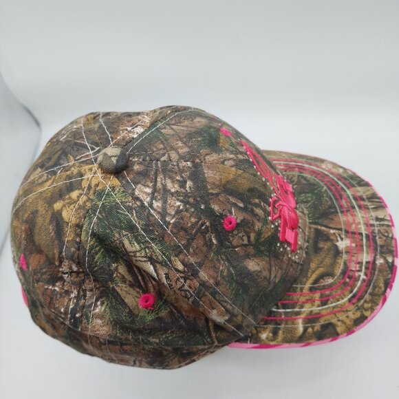 Realtree Girl Pink Accent Bedazzled Camouflage Snapback Hat Cap Ladies Fit - Picture 3 of 7